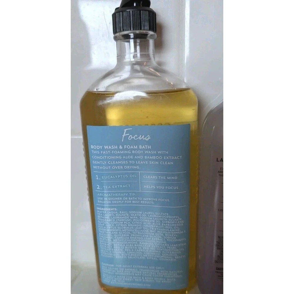 Bath & Body Works Aromatherapy Lot Focus Breathe Deep Stress Relief Massage Oil